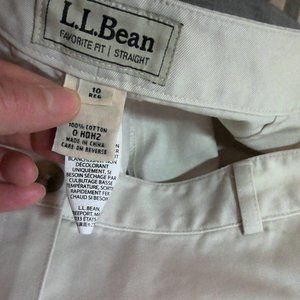 LL Bean Favorite Fit Straight-Leg Khaki Pants-100% Cotton